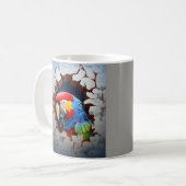 Papageienvogelausbruch Kaffeetasse (Vorderseite Links)