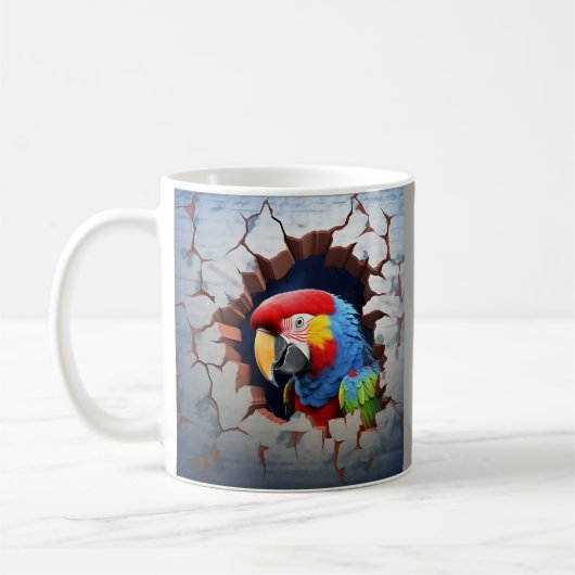 Papageienvogelausbruch Kaffeetasse (Links)