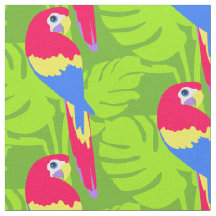 Papageienvogelkunst mit lila Stoff