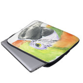 Papageienwasserfarbe Laptopschutzhülle (Vorne Knopf)