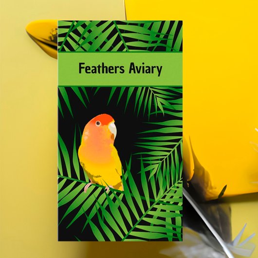 Papageienzüchter Bird Aviary Bright Lovebird Bold Visitenkarte