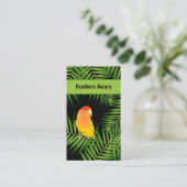 Papageienzüchter Bird Aviary Bright Lovebird Bold Visitenkarte (Stehend Vorderseite)