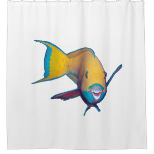 Papageifisch - abstraktes Design - Aus einem Foto  Duschvorhang