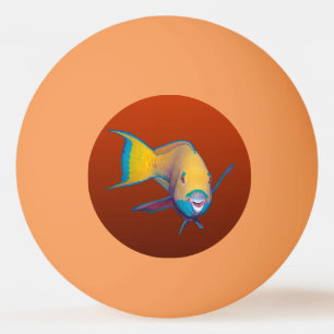 Papageifisch - abstraktes Design - Aus einem Foto Tischtennisball