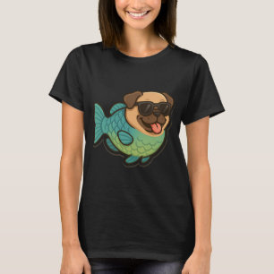 Papageifisch mit einem lustigen Mops-Kopf T-Shirt