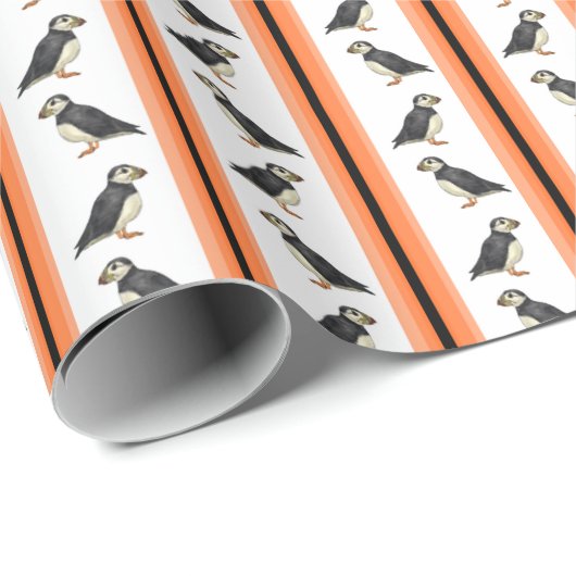 Papageitaucher geschenkpapier (Rolleneckpunkt)