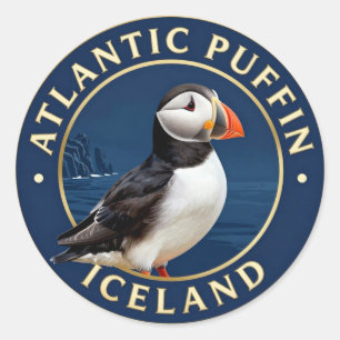 🐧 Papageitaucher Island Wildlife Runder Aufkleber