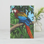 Papagekarte Ankündigung (Stehend Vorderseite)