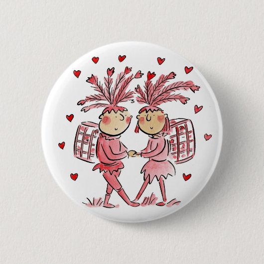 Papageno und Papagena Button (Vorderseite)