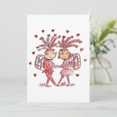 Papageno und Papagena Einladung (Stehend Vorderseite)