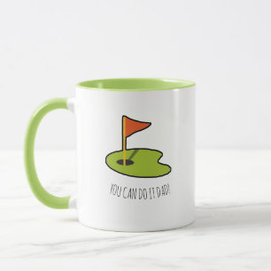 Papageschenk-Kaffeetasse mit Golf Tasse