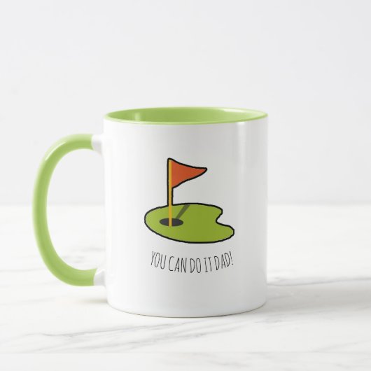 Papageschenk-Kaffeetasse mit Golf Tasse (Links)