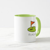 Papageschenk-Kaffeetasse mit Golf Tasse (VorderseiteRechts)