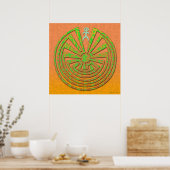 Papago Maze Copper Green Poster (Küche)