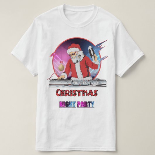 Papai Noel DJ Merry Christmas T-Shirt (Design vorne)