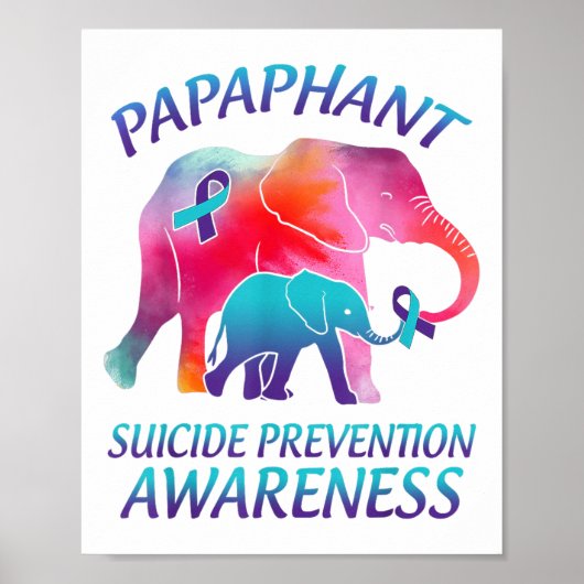 Papaphant Suizidpräventionsbewusstsein Papa Elepha Poster (Vorne)