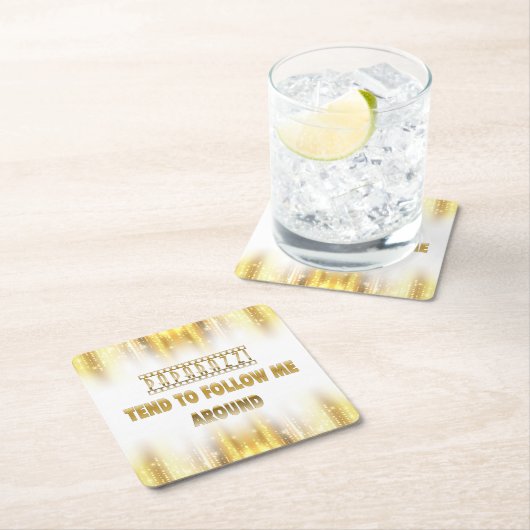 Paparazzi neigen dazu, mir zu folgen Entsorgungs-U Rechteckiger Pappuntersetzer (Vor Ort)