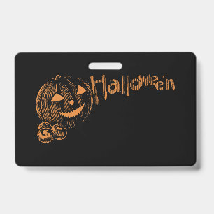 Papas Bande der Halloween-Kürbislaternen Ausweis
