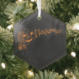 Papas Bande der Halloween-Kürbisse Ornament Aus Glas