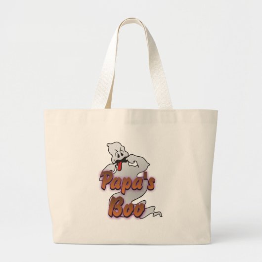 Papas Boo Halloween-Geist Jumbo Stoffbeutel (Vorne)