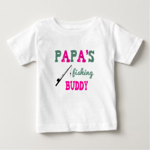 Papa's Fishing Buddy Baby T-Shirt (pink)