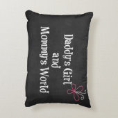 Papa's Girl and Mommy's World Quote Dekokissen (Rückseite(Vertikal))