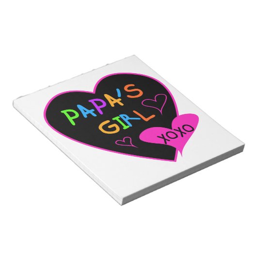 Papa's Girl T-Shirts, Hats, Tasse, Buttons, Kleidu Notizblock (angewinkelt)