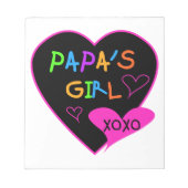 Papa's Girl T-Shirts, Hats, Tasse, Buttons, Kleidu Notizblock (Vorderseite)