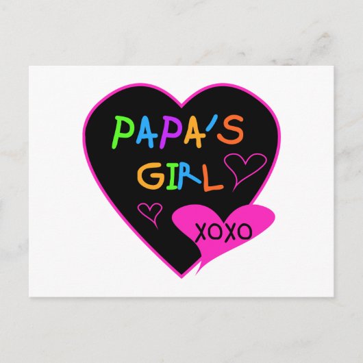 Papa's Girl T-Shirts, Hats, Tasse, Buttons, Kleidu Postkarte (Vorderseite)
