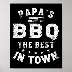 Papas Grillen Der schönste Tag in der Stadt Poster