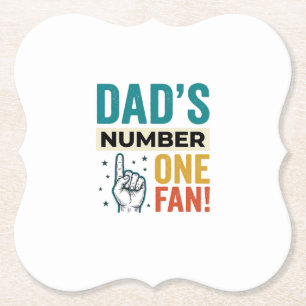 Papas größter Fan Vintage-Familiendesign_1 Untersetzer