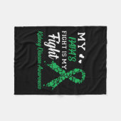 Papas Kampf ist mein Kampf gegen Nierenerkrankunge Fleecedecke (Vorderseite (Horizontal))