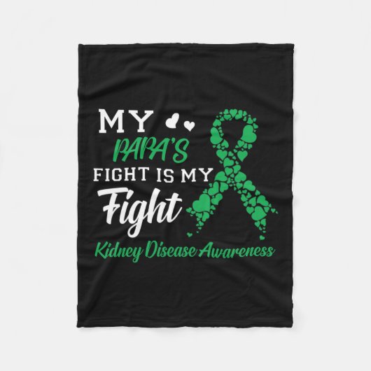 Papas Kampf ist mein Kampf gegen Nierenerkrankunge Fleecedecke (Vorderseite)