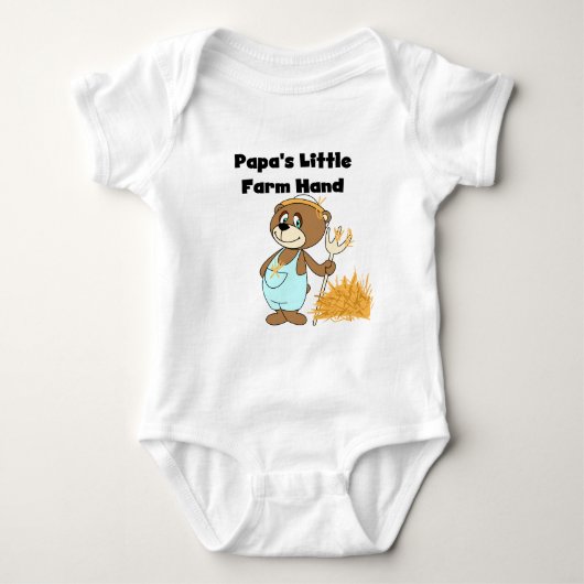 Papas kleine Farmhandgeschenke und -geschenke Baby Strampler (Vorderseite)