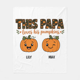 Papas kleine Kürbisse 2 Enkel Namen Halloween Fleecedecke