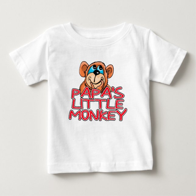 Papas kleiner Affe Baby T-shirt (Vorderseite)