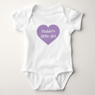 Papas kleines Mädchen lila Herz Baby Strampler