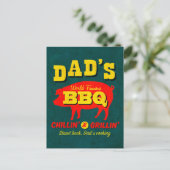 Papas Kochen Postkarte (Stehend Vorderseite)