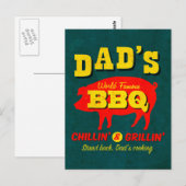 Papas Kochen Postkarte (Vorne/Hinten)