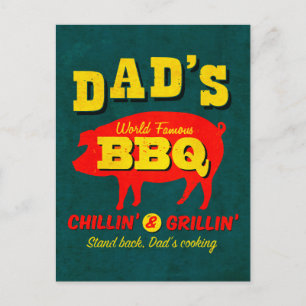 Papas Kochen Postkarte