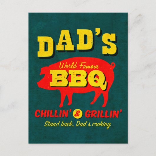 Papas Kochen Postkarte (Vorderseite)