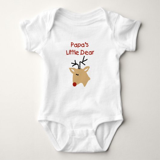 Papa's Lieber Deer Papa Weihnachten Baby Strampler (Vorderseite)