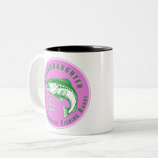 Papas Lieblingsfischbuddy Zweifarbige Tasse (Vorderseite Links)