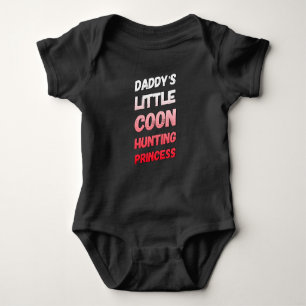 Papa's Little Coon Junting Princess Baby Bodysuit Baby Strampler