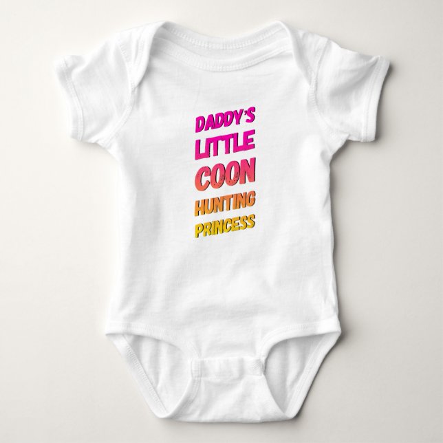 Papa's Little Coon Junting Princess Baby Bodysuit Baby Strampler (Vorderseite)