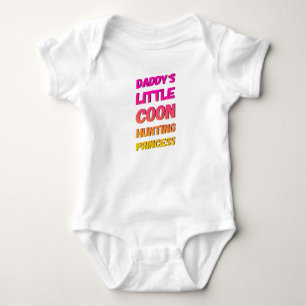 Papa's Little Coon Junting Princess Baby Bodysuit Strampler