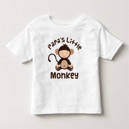 Papas Little Monkey Kleinkind T-shirt (Vorderseite)