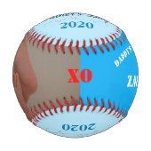 Papa's Little Slugger Blue FOTO Baseball (Rückseite)