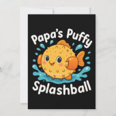 Papa's Puffy Splashball Funny Water Fish Einladung (Vorderseite)