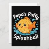 Papa's Puffy Splashball Funny Water Fish Einladung (Vorne/Hinten)